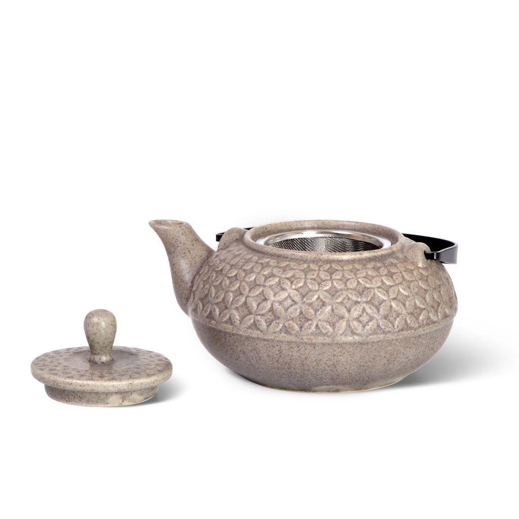 Заварочный чайник 800 мл с ситечком, СЕРЫЙ ПЕСОЧНЫЙ (керамика)
