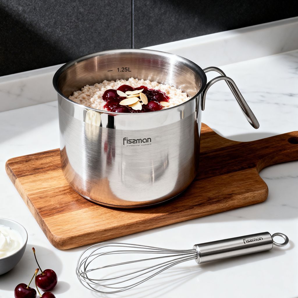 Кружка для кипячения молока 14x11 см / 1,5 л (нерж. сталь)