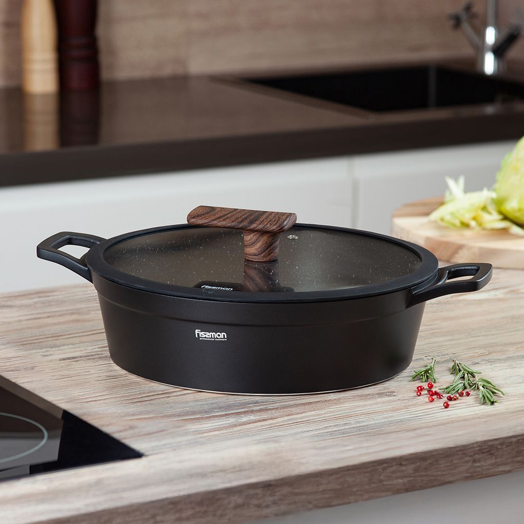 Сотейник FILOMENA  28x7,5см / 3,5л со стеклянной крышкой (алюминий