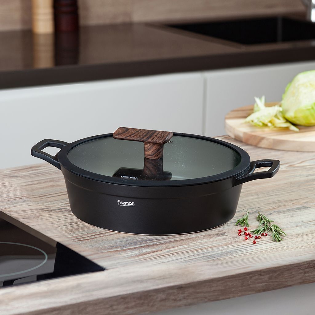 Сотейник FILOMENA  26x7см / 2,6л со стеклянной крышкой (алюминий)