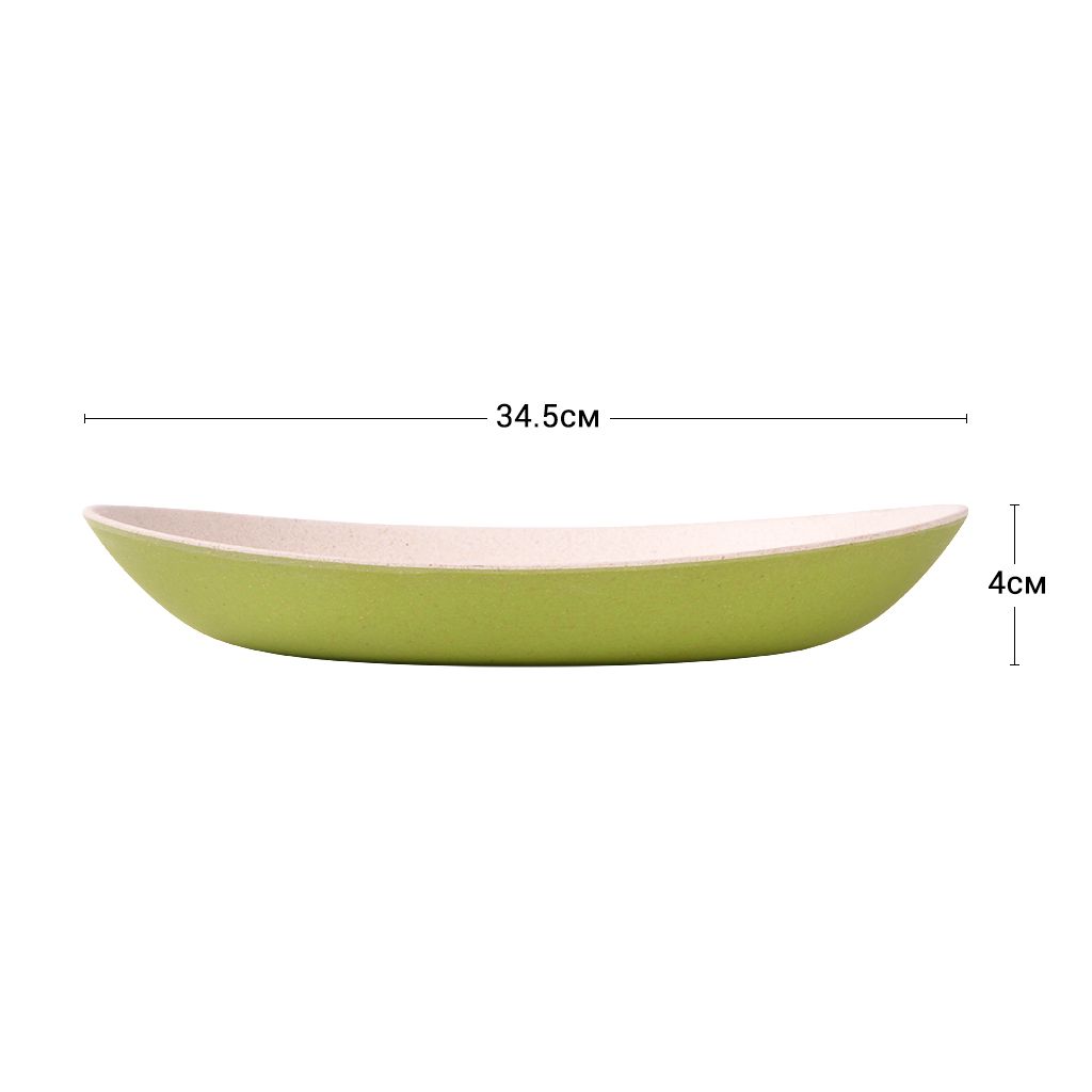 Глубокая тарелка 24 см зеленая (бамбуковое волокно)