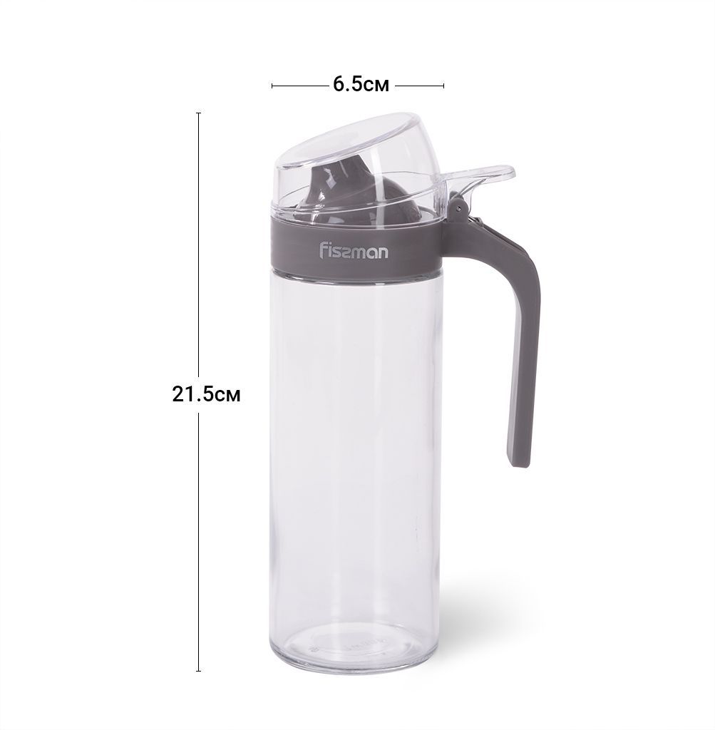 Бутылочка для масла 400мл с пластиковой крышкой (стекло)