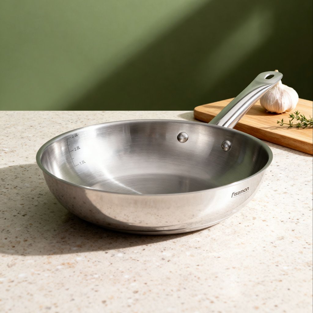 Сковорода 28x6,5см без крышки (нерж.сталь)