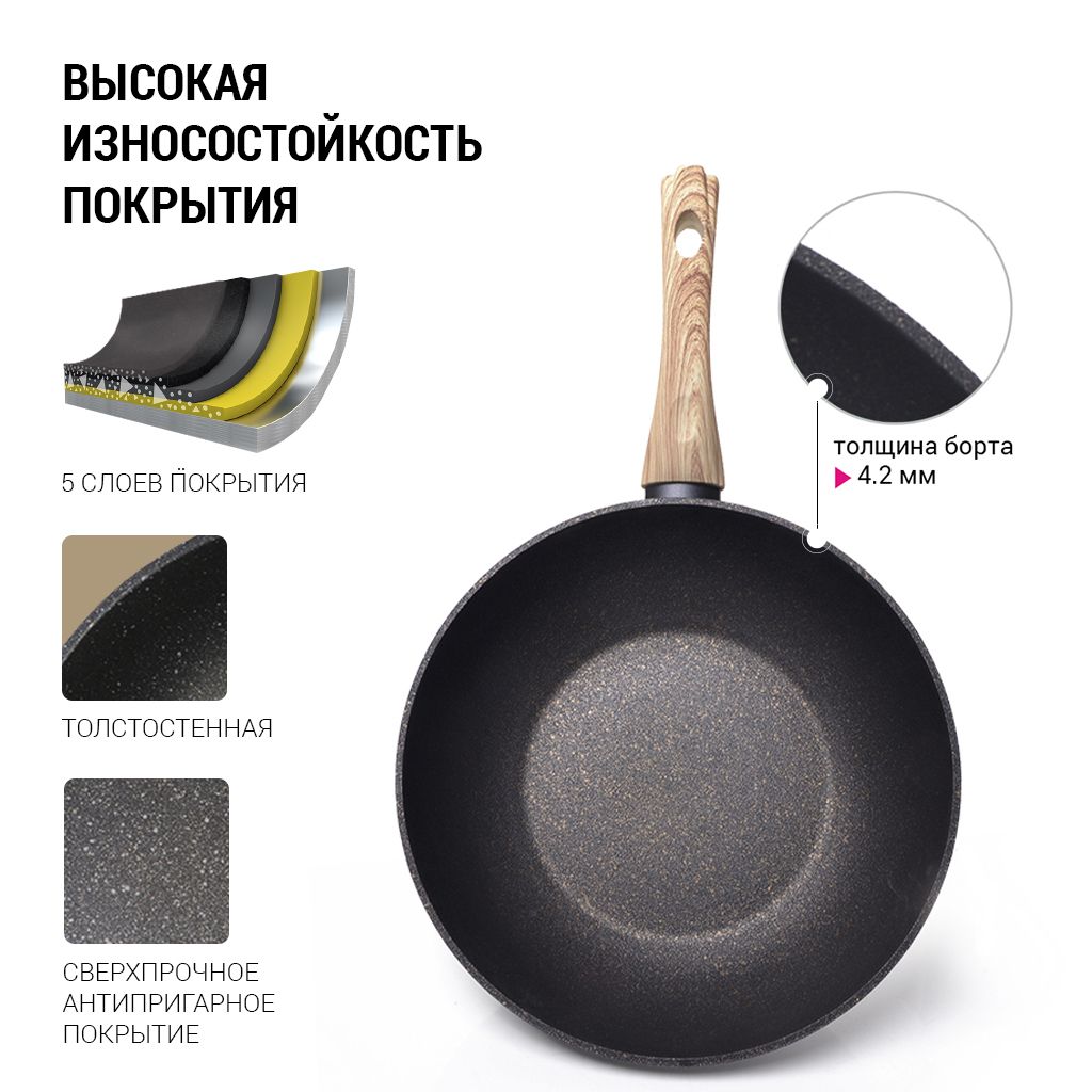 Сковорода для жарки BLACK COSMIC 20x4,5 см (алюминий)