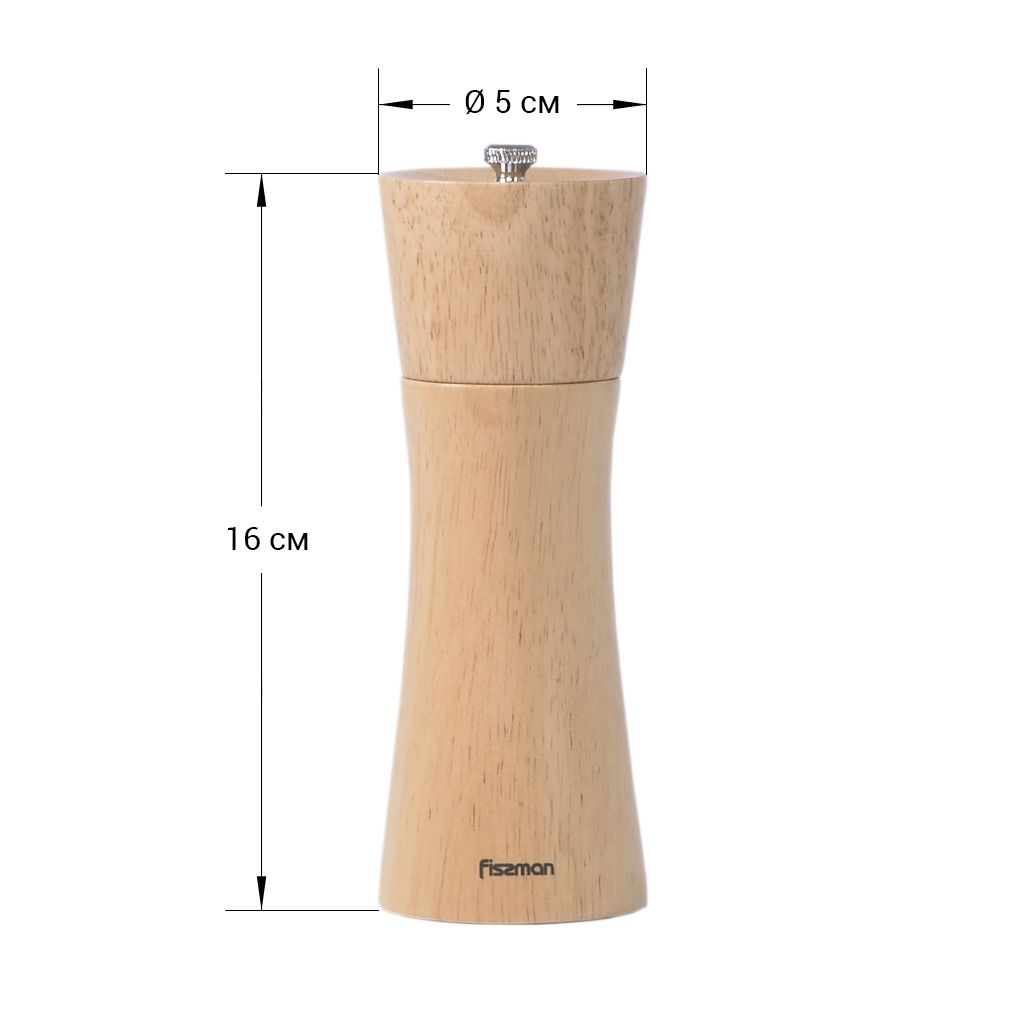 Мельница для соли и перца фигурная 16x5,5см (деревянный корпус)