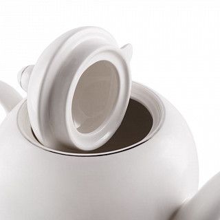 Чайник заварочный ALEKSA 1,1л, цвет белый (фарфор)