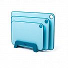 Набор из 3 разделочных досок 41х28см,36х24см,31х20см цвет синий (пл