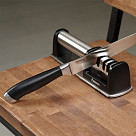 12951 Точило для ножей 23x6x6 см трехшаговой заточки (камни из керамики, карбида