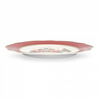 Тарелка CHRISTMAS EVE 27см цвет красный (фарфор)