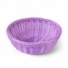Плетеная корзинка круглая 24x10 см (пластик)