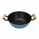 Кастрюля SEAGREEN 32x12,5см / 8л. со стеклянной крышкой (эмалирован