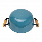 Кастрюля SEAGREEN 28x12см / 6л. со стеклянной крышкой (эмалированны