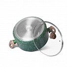 Кастрюля MALACHITE 28x13см / 7,6л со стеклянной крышкой (алюминий)