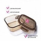 Контейнер с пластиковой крышкой 15x15x6 см / 800 мл (стекло)