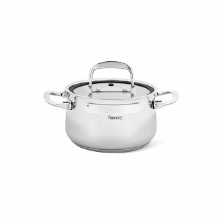 Кастрюля IRON ELEGANCE 16х10 см / 1,85 л со стеклянной крышкой (нер Кастрюля IRON ELEGANCE 16х10 см / 1,85 л со стеклянной крышкой (нер