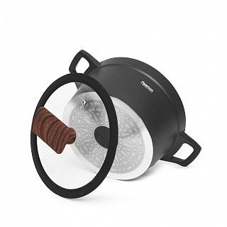 Кастрюля FILOMENA 20x10,5см / 2,3л со стеклянной крышкой (алюминий