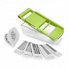 Терка-шинковка с контейнером 32x14x9 см с 5 сменными лезвиями