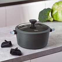 Кастрюля BRILLIANT 24x12см / 4,5л со съемными ручками (алюминий)