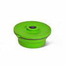 Складной круглый ланчбокс зеленый 900 мл (силикон)