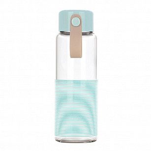 Бутылка стеклянная 360 мл, цвет тиффани