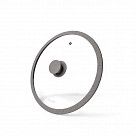 Крышка ARCADES 26 см с "мраморным" ободком, цвет СЕРЫЙ (стекло)