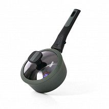 Ковш BRILLIANT 16x7,5см / 1,3л со съем.ручкой и стек. крышкой (алю