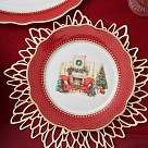 Тарелка CHRISTMAS EVE 27см цвет красный (фарфор)
