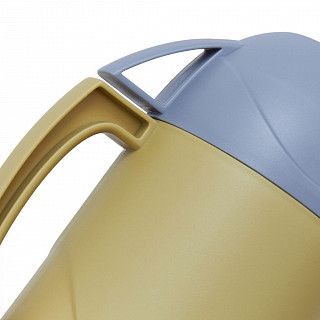 Термос 1000 мл, цвет ЗЕЛЕНЫЙ (пластиковый корпус со стеклянной