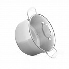 Кастрюля PLATINO 22x12,5 см / 4,4л со стеклянной крышкой (нерж.стал