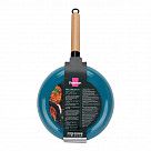Сковорода-гриль 24x3,5см с деревянной ручкой (эмалированный чугун)