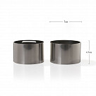 Набор из двух кулинарных колец с прессом 7x4,5 см (нерж. сталь)