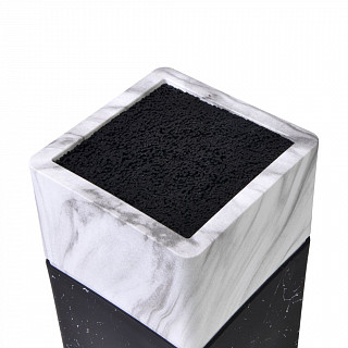 Подставка для хранения ножей 11x11x23см, цвет МРАМОР (пластик) Подставка для хранения ножей 11x11x23см, цвет МРАМОР (пластик)