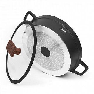 Сотейник FILOMENA  26x7см / 2,6л со стеклянной крышкой (алюминий)