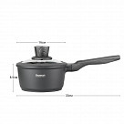 Ковш PRESTIGE 16x8,5 см /  л с крышкой (алюминий)