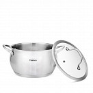 Кастрюля CASSIA 20x12 см / 3,6л со стеклянной крышкой (нерж.сталь)