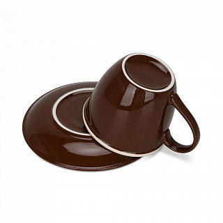 Набор из 2-х чашек 240 мл BLACK COFFEE с блюдцами (фарфор) Набор из 2-х чашек 240 мл BLACK COFFEE с блюдцами (фарфор)