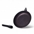 Сковорода для жарки REBUSTO 28x5,0 см со съемной ручкой (алюминий)