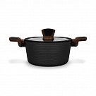 Кастрюля DIAMOND 20x10см / 2,6л со стеклянной крышкой (алюминий)