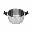 Кастрюля ELIZ 24x13 см / 5,6л со стеклянной крышкой (нерж.сталь)