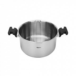 Кастрюля ELIZ 24x13 см / 5,6л со стеклянной крышкой (нерж.сталь)