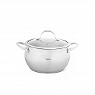 Кастрюля CASSIA 22x13 см / 4,7л со стеклянной крышкой (нерж.сталь)