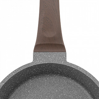 Сковорода для жарки UNIQUE PRO 24x6,4см со стеклянной крышкой (алю