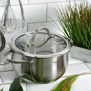 Кастрюля VALERY 20x10 см / 3.1 л со стеклянной крышкой (нерж. сталь Кастрюля VALERY 20x10 см / 3.1 л со стеклянной крышкой (нерж. сталь