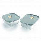 Набор стеклянных контейнеров 2шт 450 / 580мл