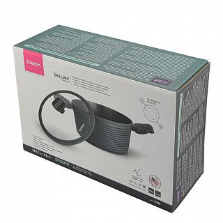 Кастрюля BRILLIANT 24x12см / 4,5л со съемными ручками (алюминий)