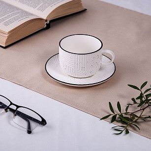 Чашка ART DECO 250мл с блюдцем (фарфор)