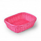 Плетеная корзинка прямоугольная 26x19x7 см (пластик)