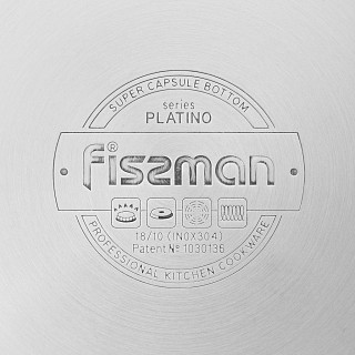 Кастрюля PLATINO 22x12,5 см / 4,4л со стеклянной крышкой (нерж.стал Кастрюля PLATINO 22x12,5 см / 4,4л со стеклянной крышкой (нерж.стал