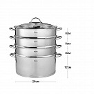 Пароварка для мантов BARAKAT 28x12 см (нерж. сталь)