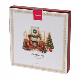Тарелка CHRISTMAS EVE 27см цвет красный (фарфор)